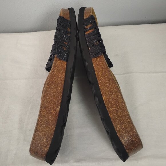 ❤️Lot 2 BIRKENSTOCK + FANTASY + Black Woven Fussbett Slip On Sandals 36 6.5 - Picture 8 of 11